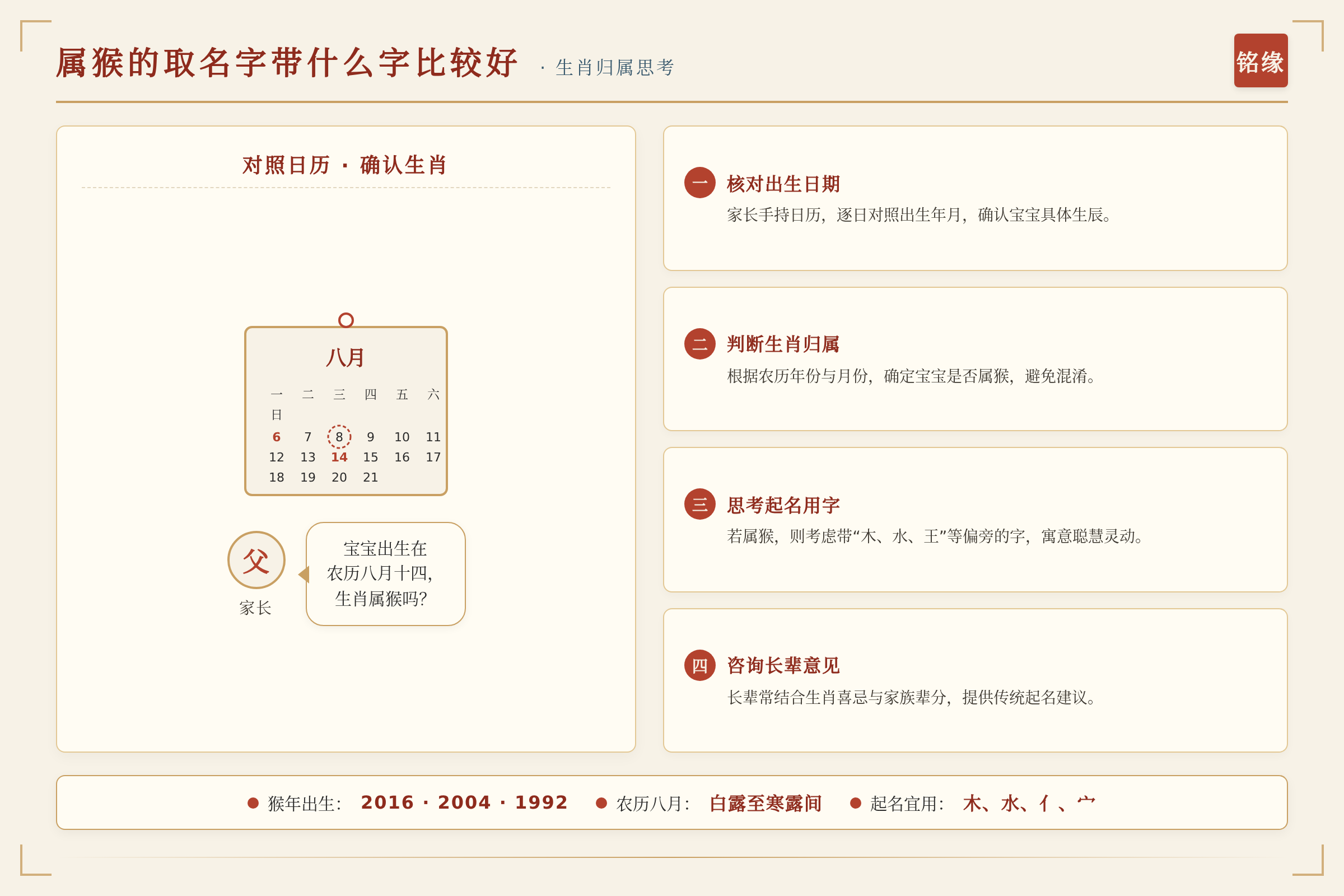 家长拿着日历对照出生日期,思考宝宝生肖归属