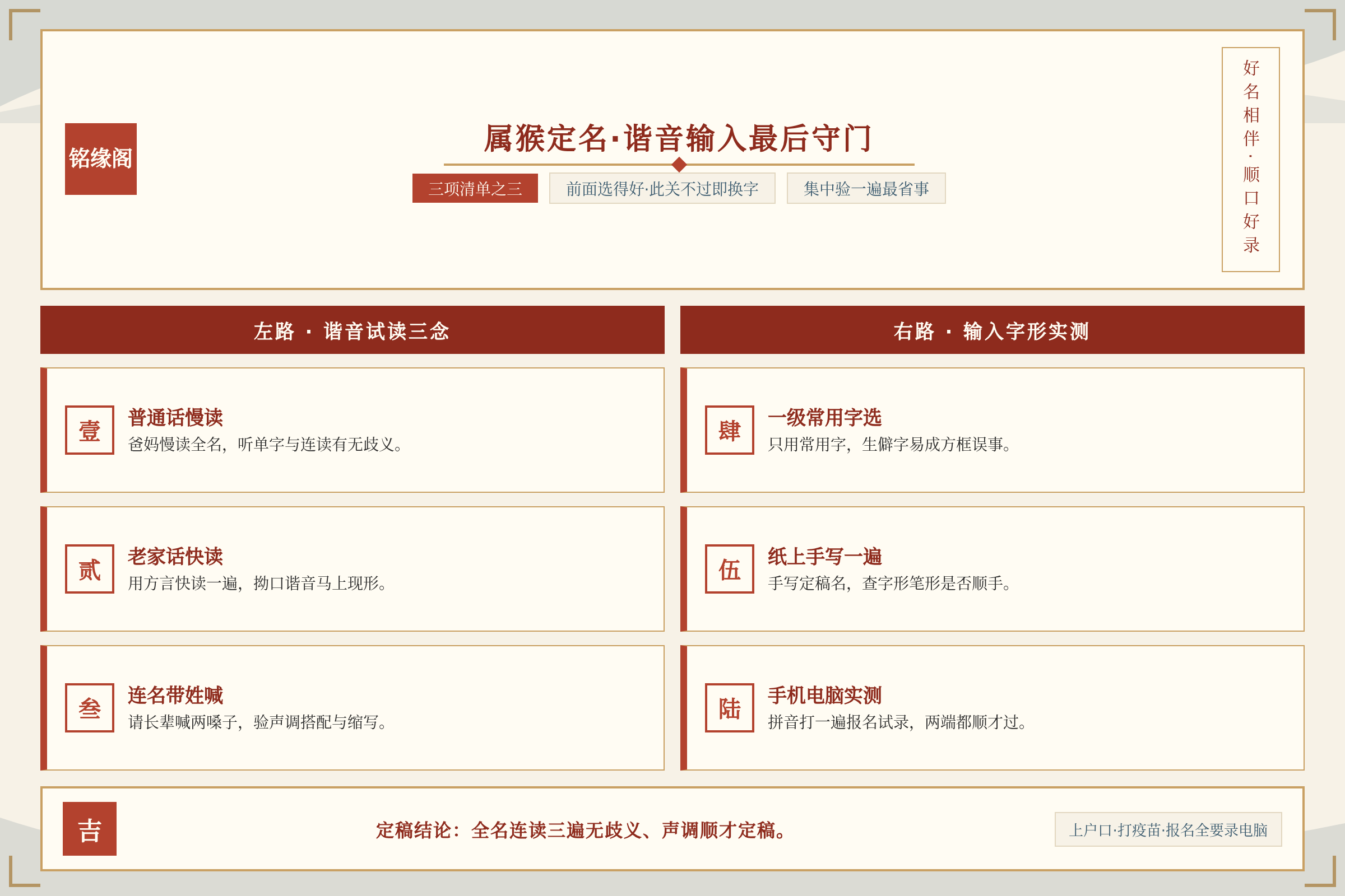 属猴宝宝定名前的谐音试读与手机电脑输入法实测对照方法