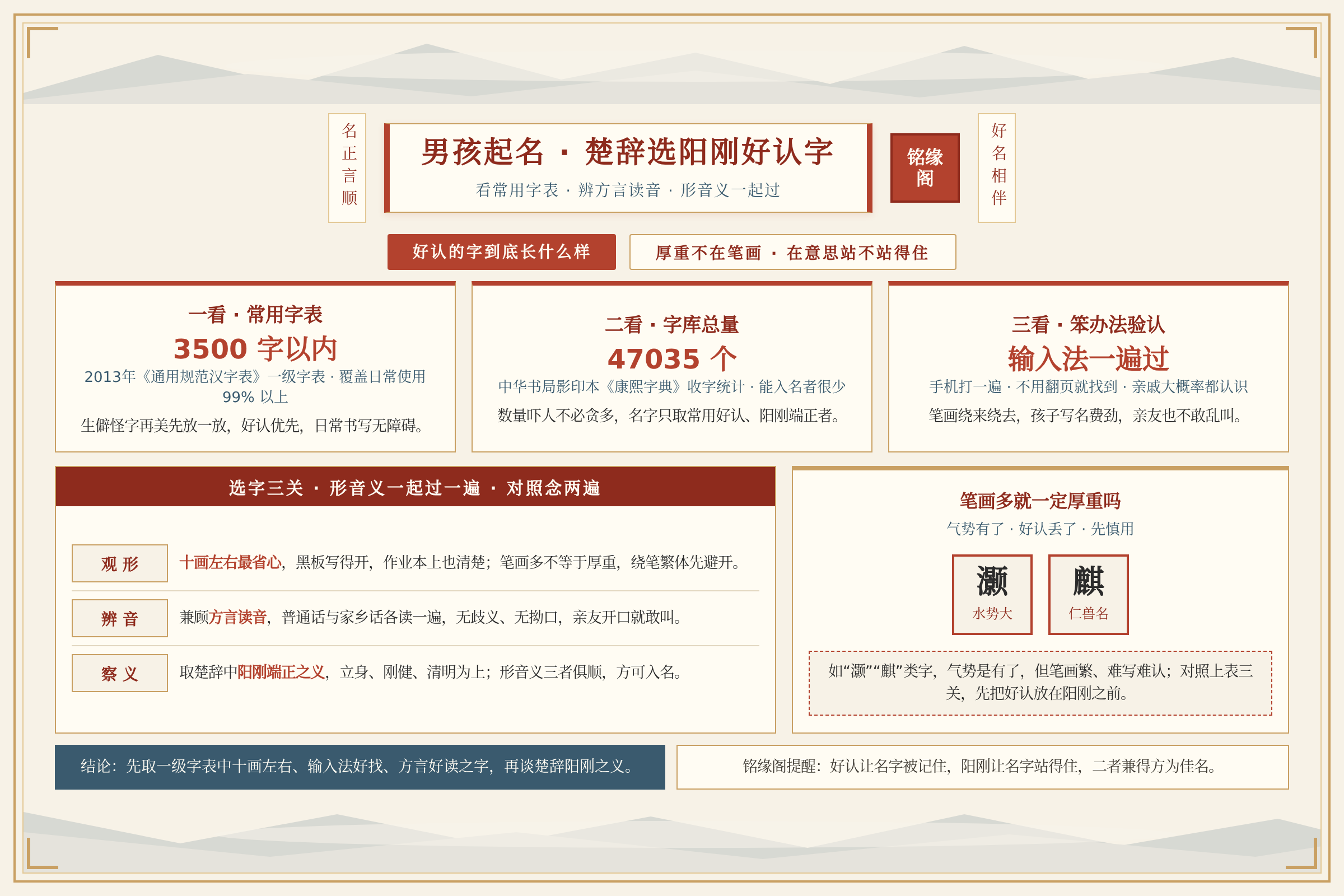 男孩起名选好认的楚辞用字要看常用字表和方言读音